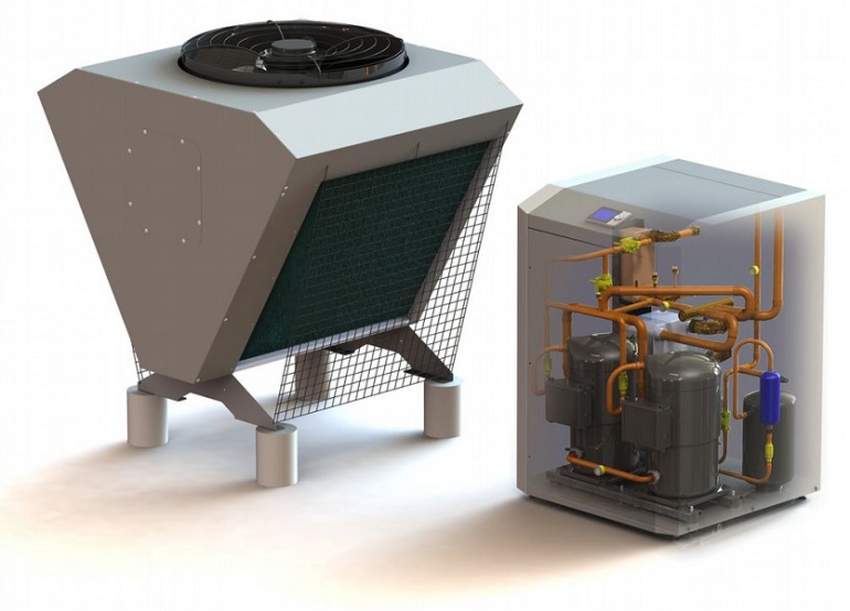 Wamak TAW Hot Gas 75°C | pompe à chaleur split bi-compresseur